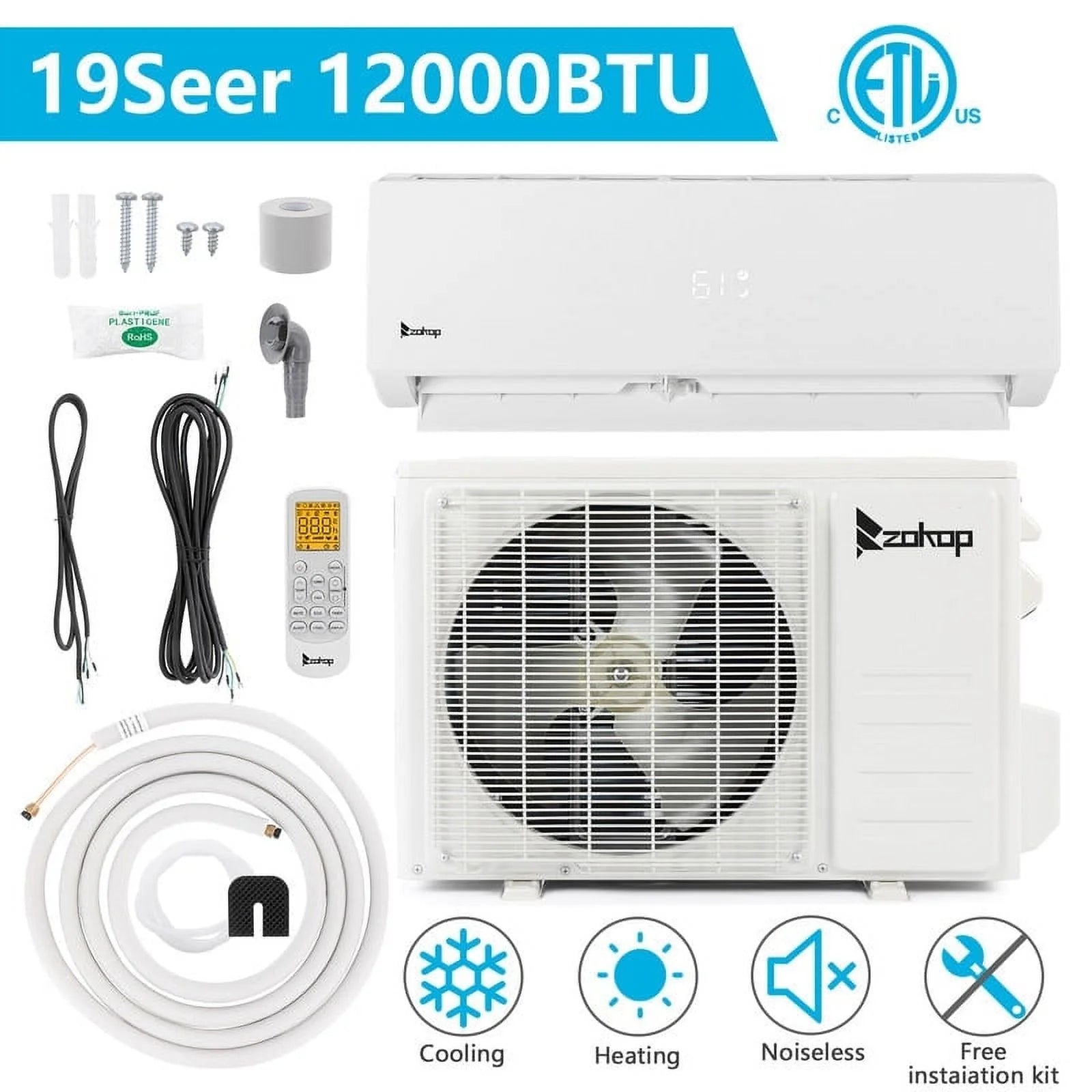12000 BTU Mini Split Air Conditioner with Heating T1106