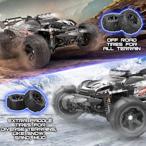 1:14 Scale All Terrain RC Truck, 4WD Off-Road, 40+ KPH, Waterproof with 2 Batteries H47175