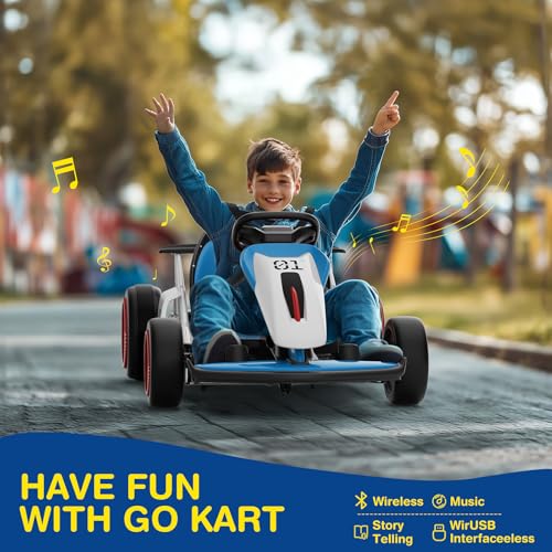 24V Electric Go Kart for Big Kids with 5-Point Safety Belt I93490