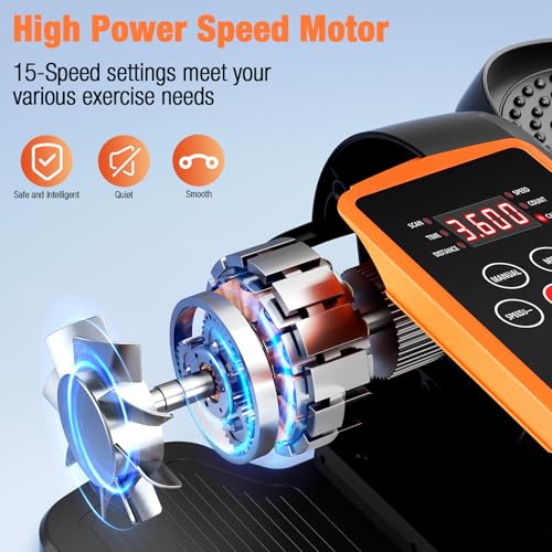 Under Desk Elliptical Machine with Remote, 15 Speeds, Portable Leg Exerciser for Home Office L629