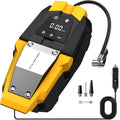 Tire Inflator Portable Air Compressor 150 PSI, 12V Electric Air Pump for Car Tires, Auto Bike Tire Pump with Digital Pressure Gauge Emergency LED Light Automatic Shut Off for Car Bicycle Balloons