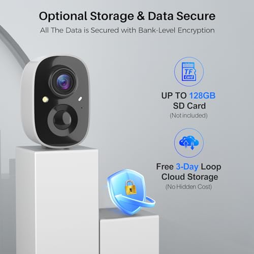 Wireless Outdoor Security Cameras with AI Motion Detection and 2K Color Night Vision A894906