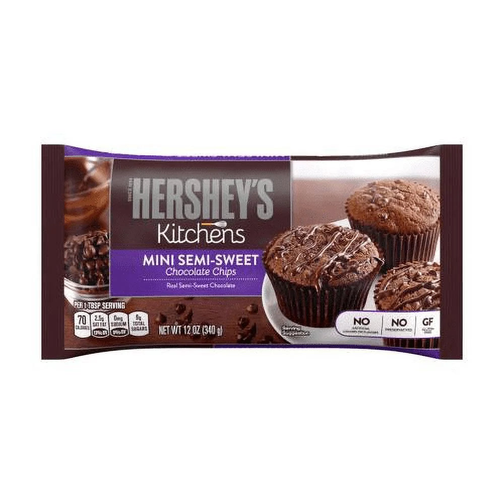 HERSHEY'S Semi-Sweet Chocolate Mini Chips, 12 Oz