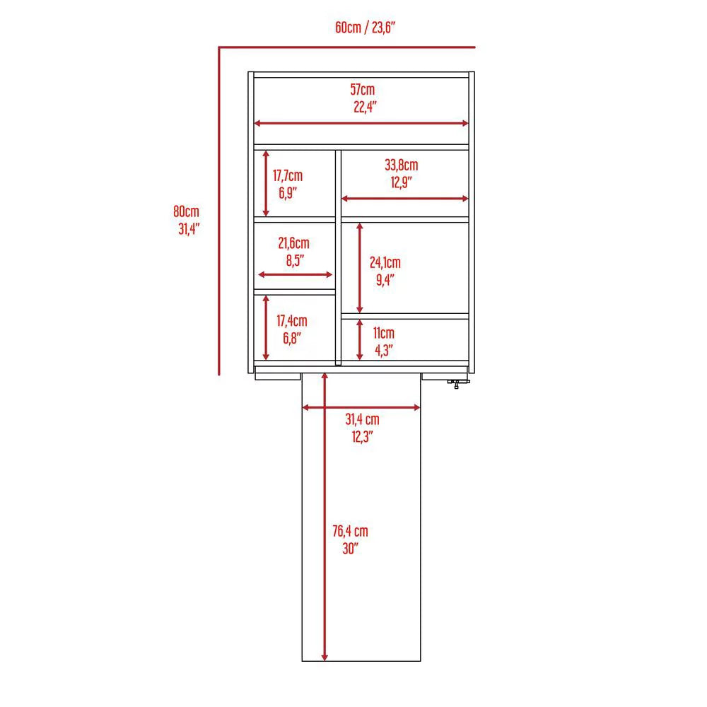 Foldable Wall Desk Table, White Z887940