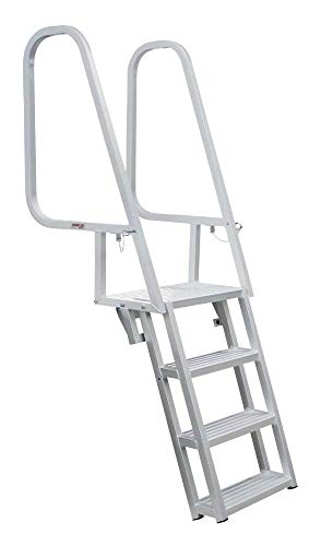 Deluxe Flip-Up Dock Ladder with Welded Step Assembly - 4-Step R53399