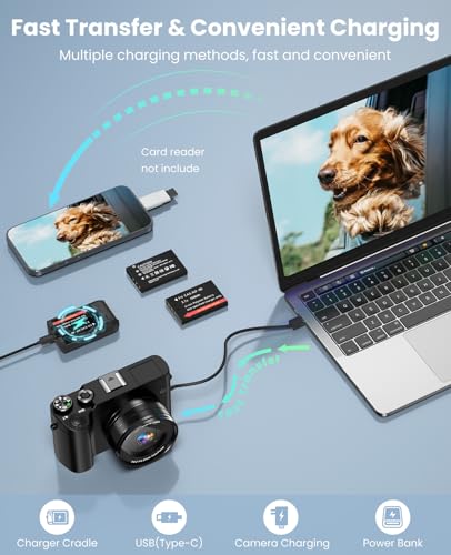 4K 64MP Dual-Lens Vlogging Camera with Autofocus and Anti-Shake Z4760