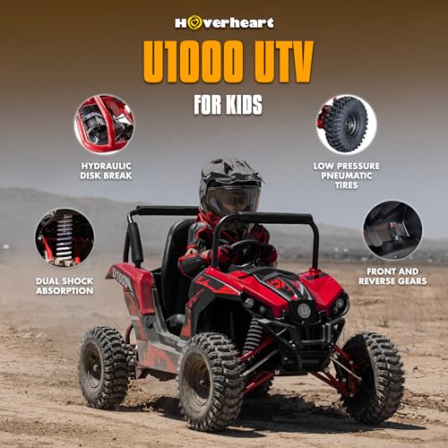 UTV Ride on Car, 48V Electric Vehicle with Shock Absorbers and Disc Brake G4583
