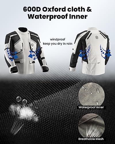 Motorcycle Jacket Adventure Riding Armored Airflow Waterproof H288