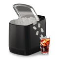 Countertop Ice Maker, 3.5 Minutes Fast Ice Making Machine Auto-Cleaning Function, Portable Ice Maker with Basket and Scoop, Perfect for Home Kitchen Camping RV Office