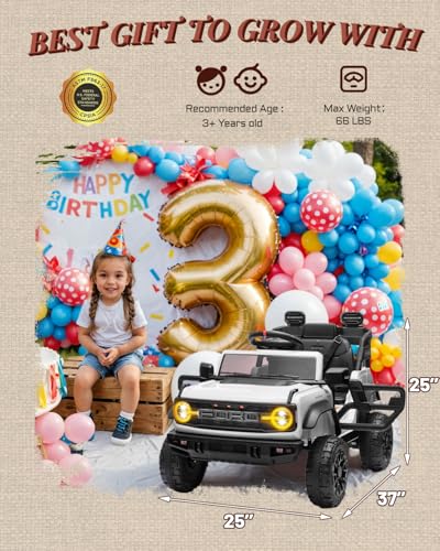 24V Ride on Car for Big Kids, 2 Seater with Remote Control, 4-Wheeler Suspension, 3 Speeds, LED Lights D981