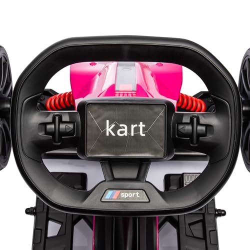 12V Electric Go Kart for Kids, Ride-On Toy with Adjustable Speed W1614