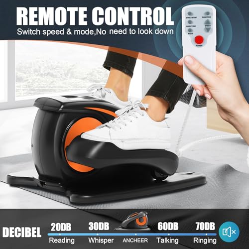 Under Desk Elliptical Machine - Quiet Pedal Exerciser for Seniors, Office & Home, Low-Impact Seated Leg Workout Equipment U896385