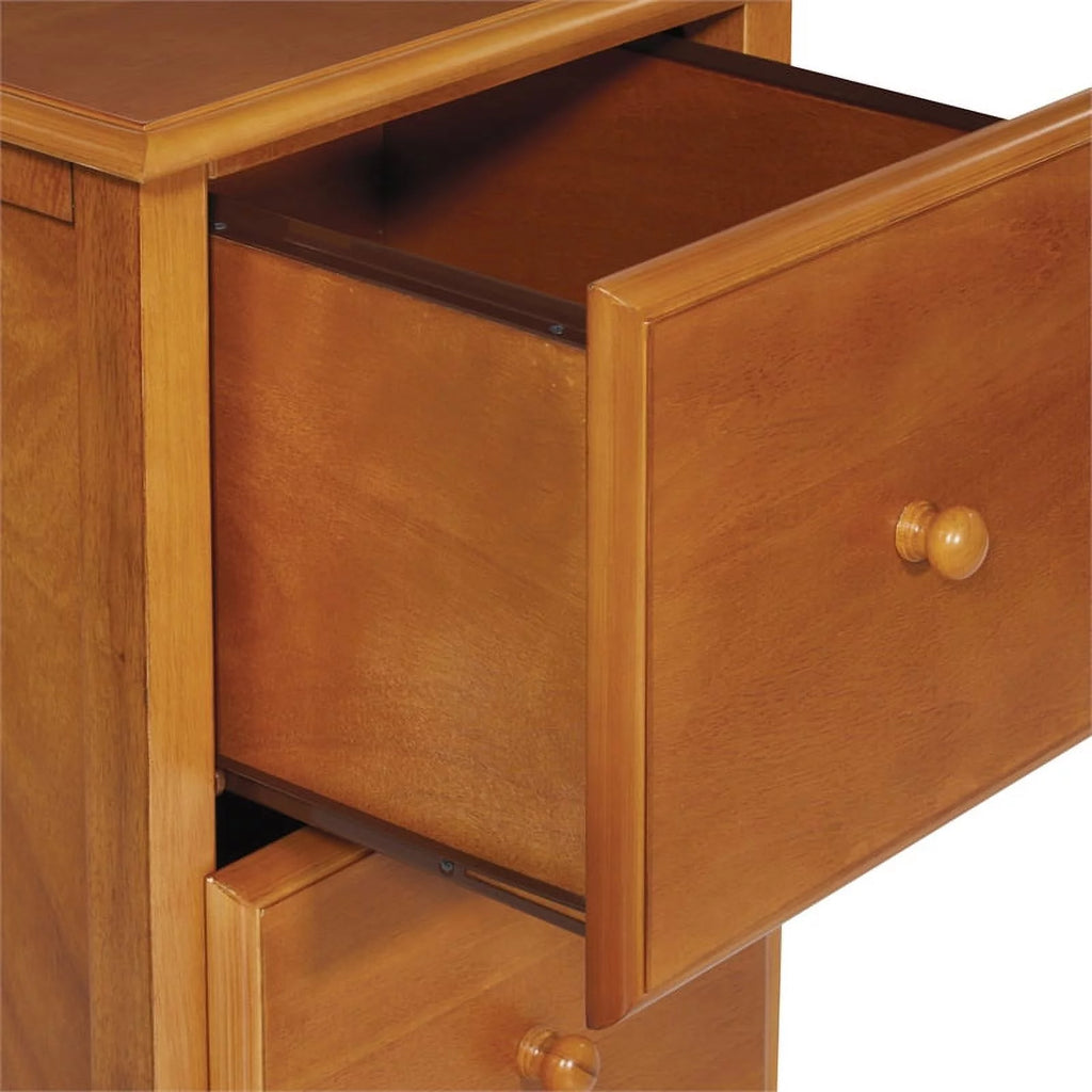 Modern 2 Drawer Wood File Cabinet in Antique Cherry B605