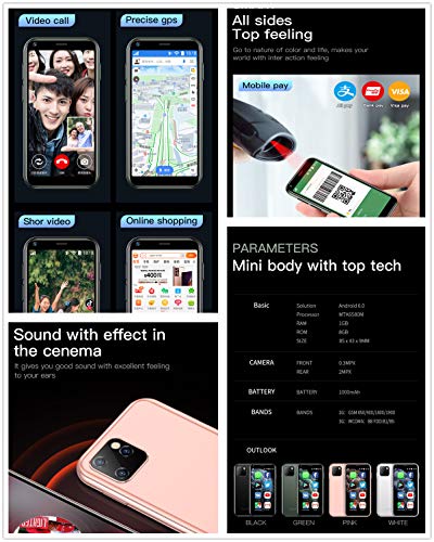 3G Mini Smartphone 3.0 Inch WiFi GPS Quad Core Android 8.1 Cell Phone Dual Sim HD Camera J113