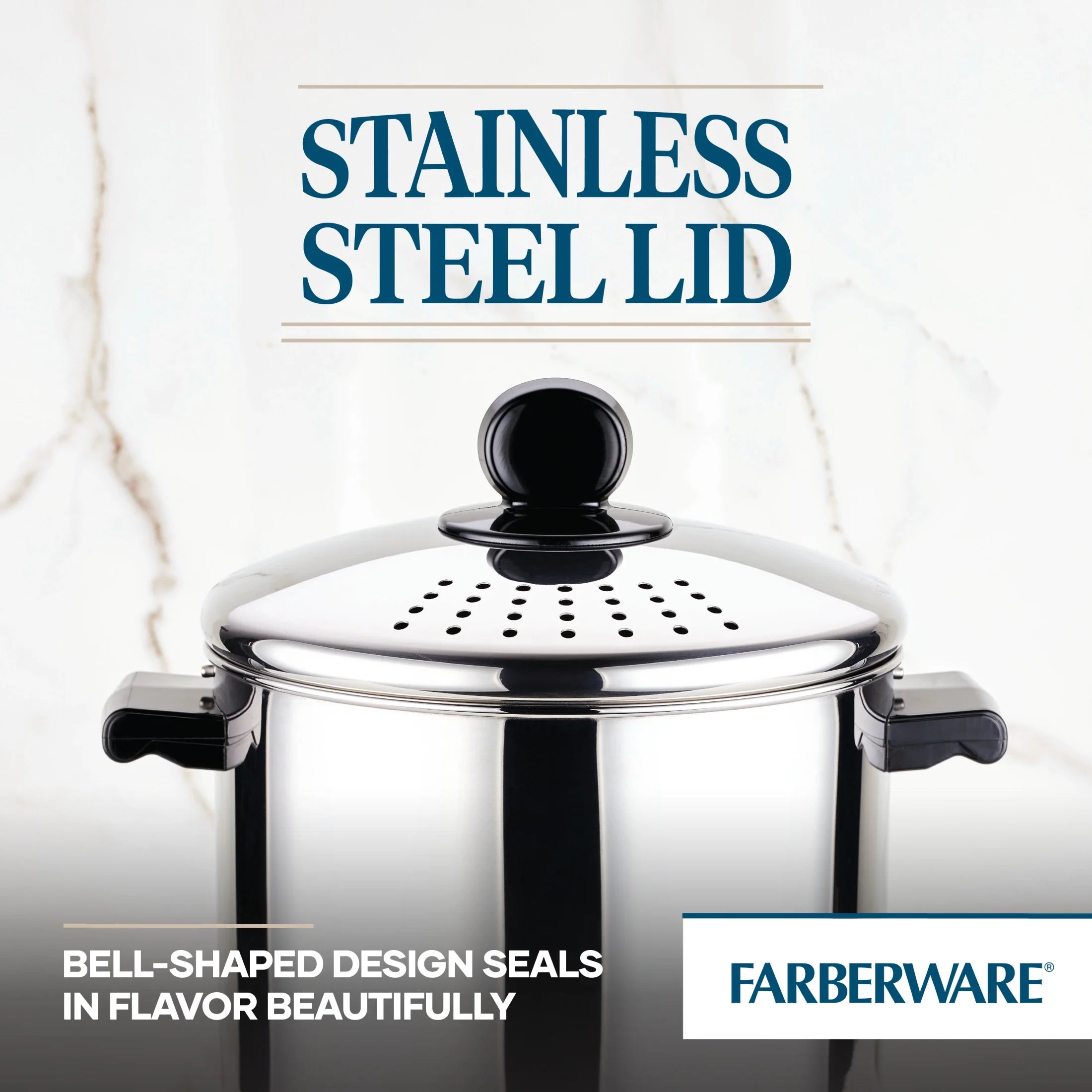 Stainless Steel 8 Quart Covered Stockpot F7016