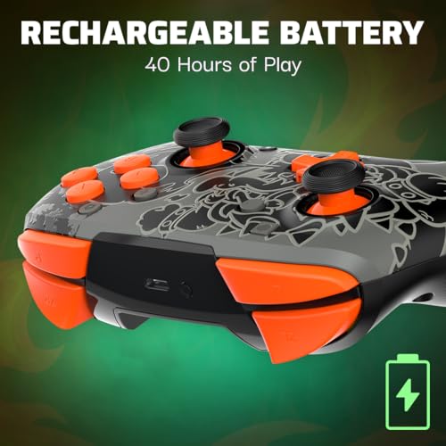 Wireless Controller for Nintendo Switch, Glows in the Dark, Rechargeable Battery E2669