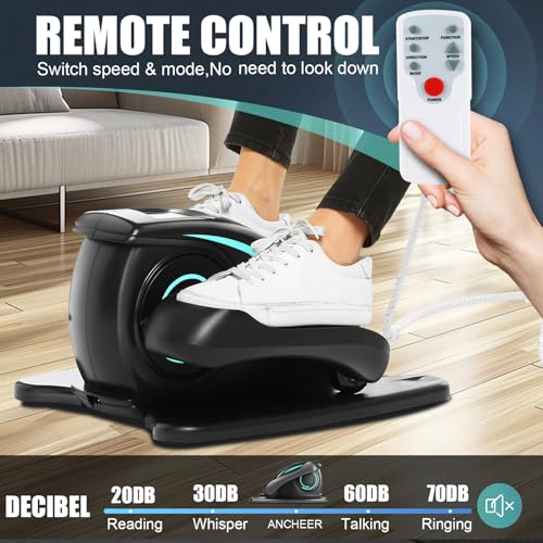 Under Desk Elliptical Machine - Quiet Pedal Exerciser for Seniors, Office & Home, Low-Impact Seated Leg Workout Equipment U896385