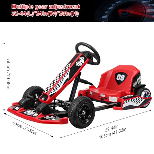 Kids Electric Drift Go Kart, 16 MPH, 350W Motor U60699