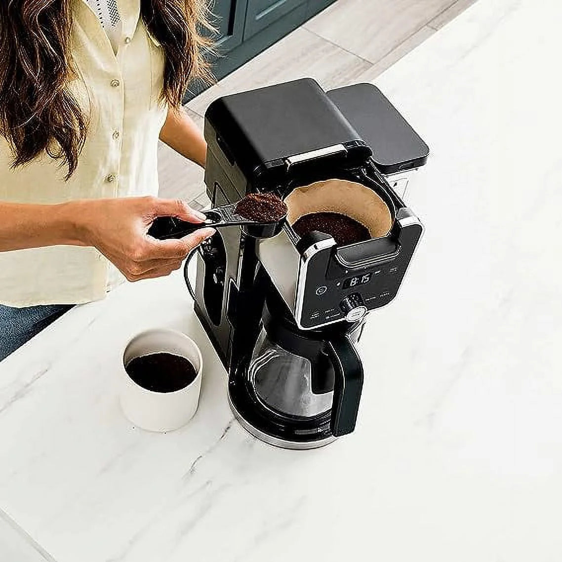 Open Box DualBrew System 14-Cup Coffee Maker 4 Brew Styles - Black E347217
