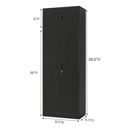 Metal Storage Cabinet with Adjustable Shelves, White M995185