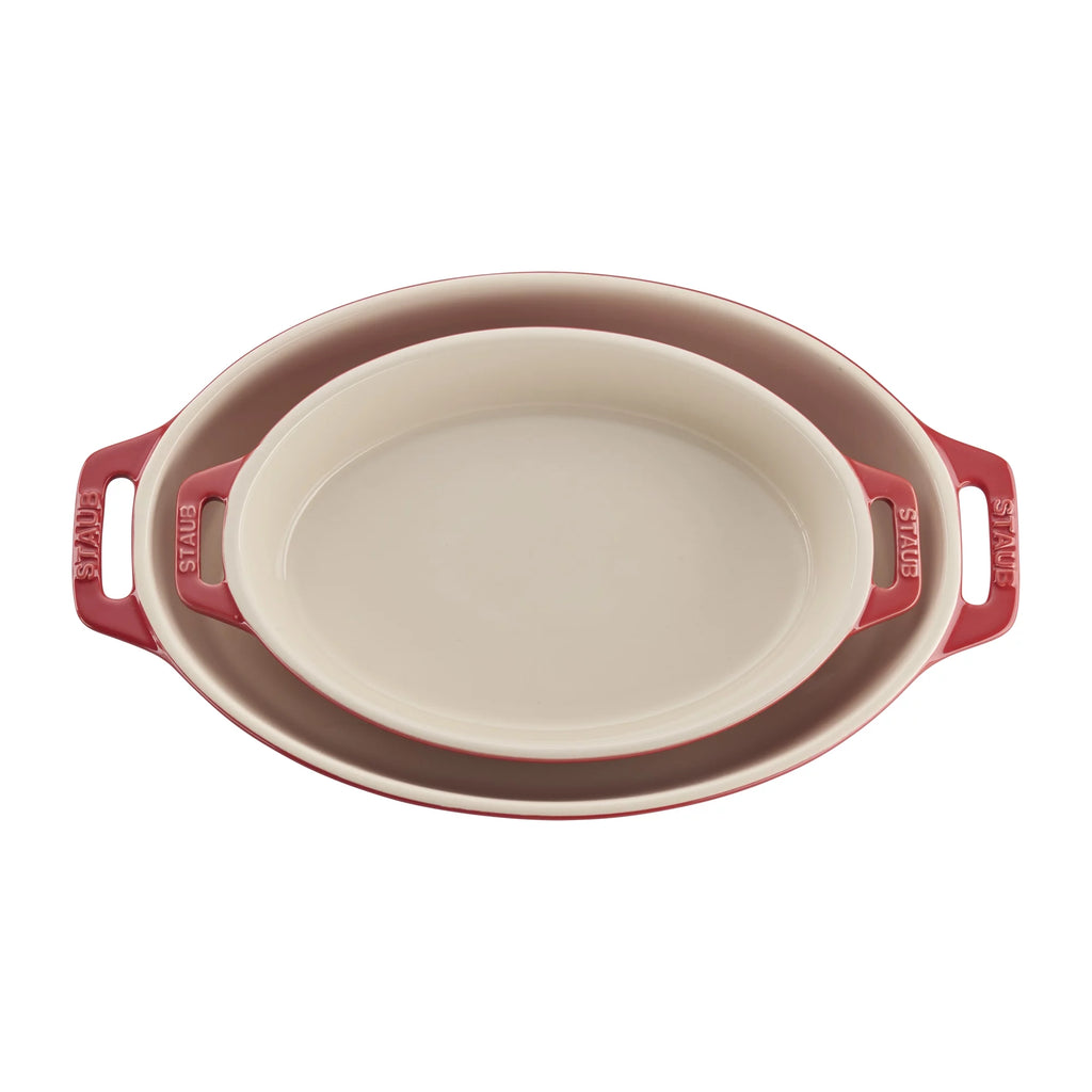 Ceramic Oval Baking Dish Set, 2-Piece Q34226