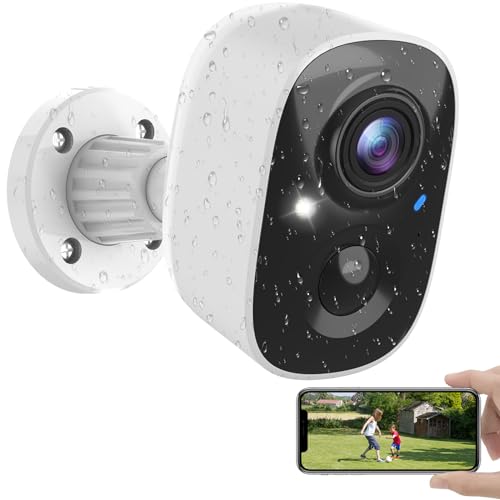 Wireless Outdoor Security Cameras with AI Motion Detection and 2K Color Night Vision A894906