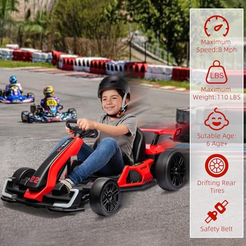 Kids Electric Drift Go Kart with Adjustable Seat F954214