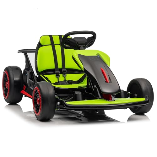Kids Go Kart, 24V Electric Drift Car, 2-Speed Ride On Toy for Boys Girls 6+ V958