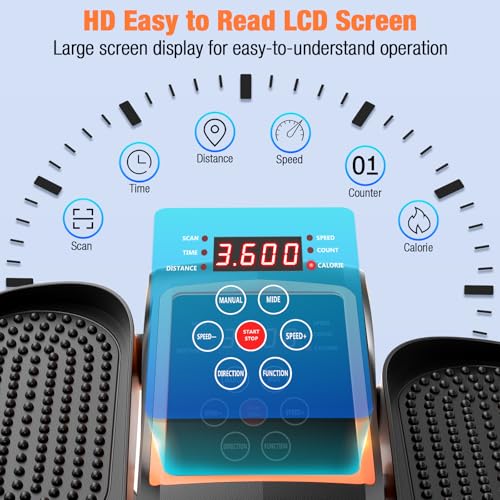 Under Desk Elliptical Machine with Remote, 15 Speeds, Portable Leg Exerciser for Home Office L629