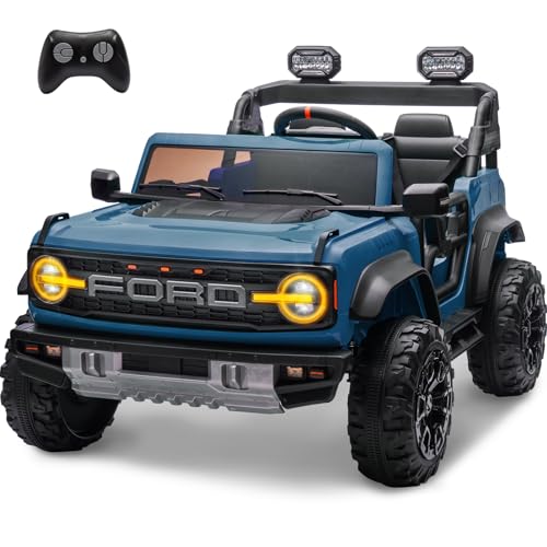 2 Seater Ride On Car for Kids, 24v Electric Truck with Remote Control, Blue V213