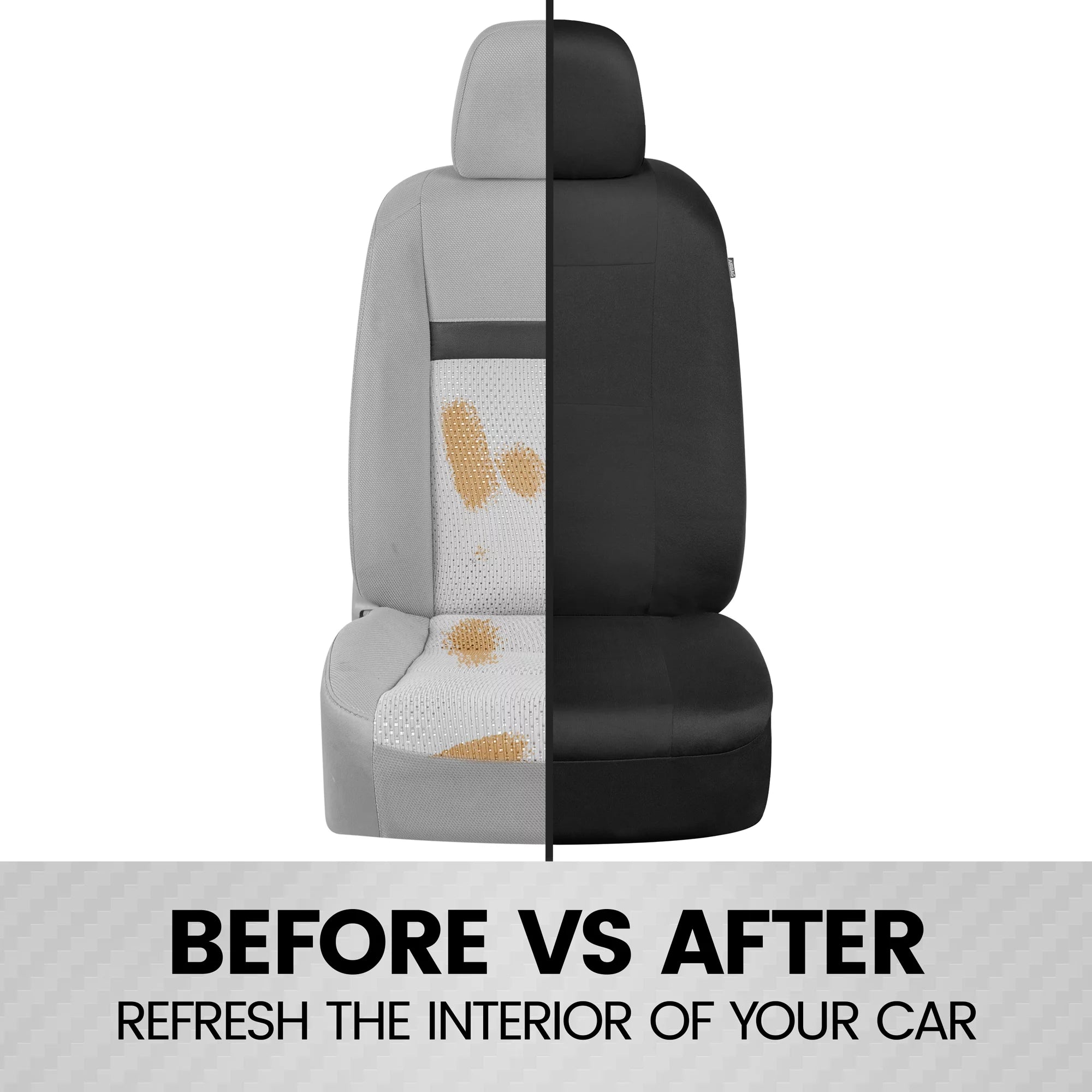 Car Seat Covers Front Set in Black, Easy to Install for Cars Trucks Van SUV Z81913