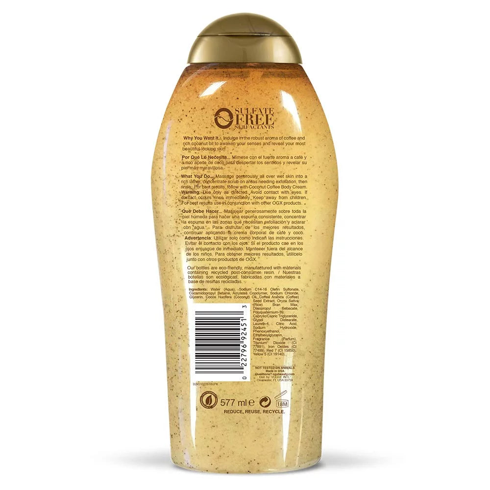 Coconut Coffee Body Scrub & Wash, 5 Pack J76781