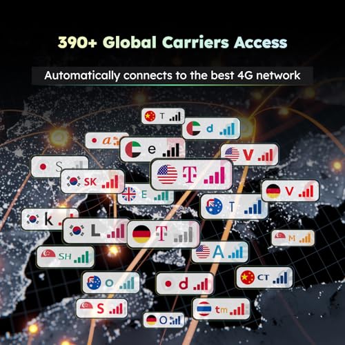 4G LTE Mobile Hotspot, Portable WiFi for Travel in 200+ Countries, No SIM Needed, 10 Devices, 1GB Data 90 Days S5407