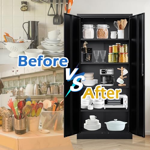 Metal Storage Cabinet with Adjustable Shelves, White M995185
