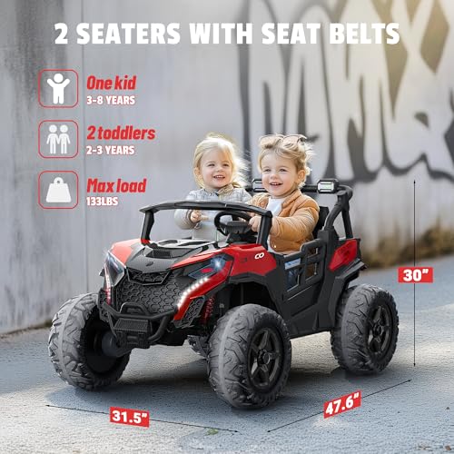 24V 2 Seater Ride on Car Truck, 4WD, Remote Control, Pink C7603