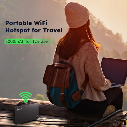4G LTE Mobile Hotspot, Portable WiFi for Travel in 200+ Countries, No SIM Needed, 10 Devices, 1GB Data 90 Days S5407