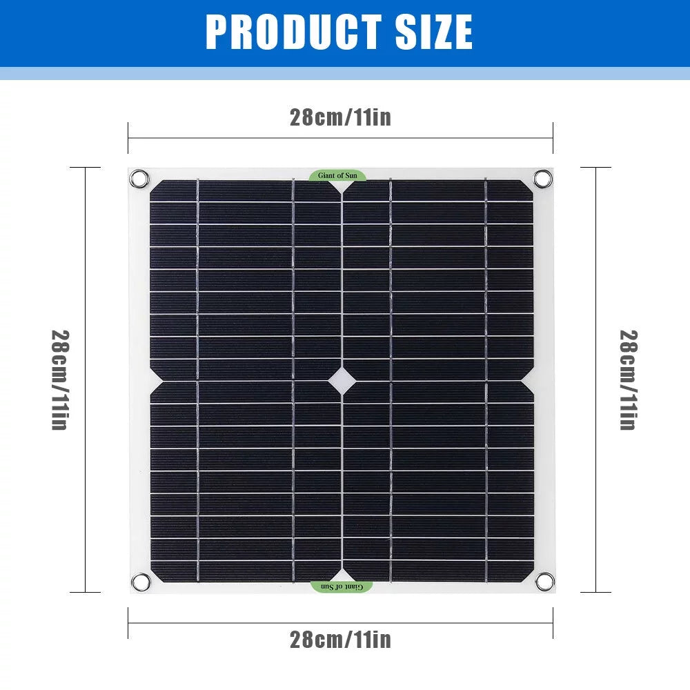 Solar Panel Controller Kit 100A 12V Portable Outdoor C8026