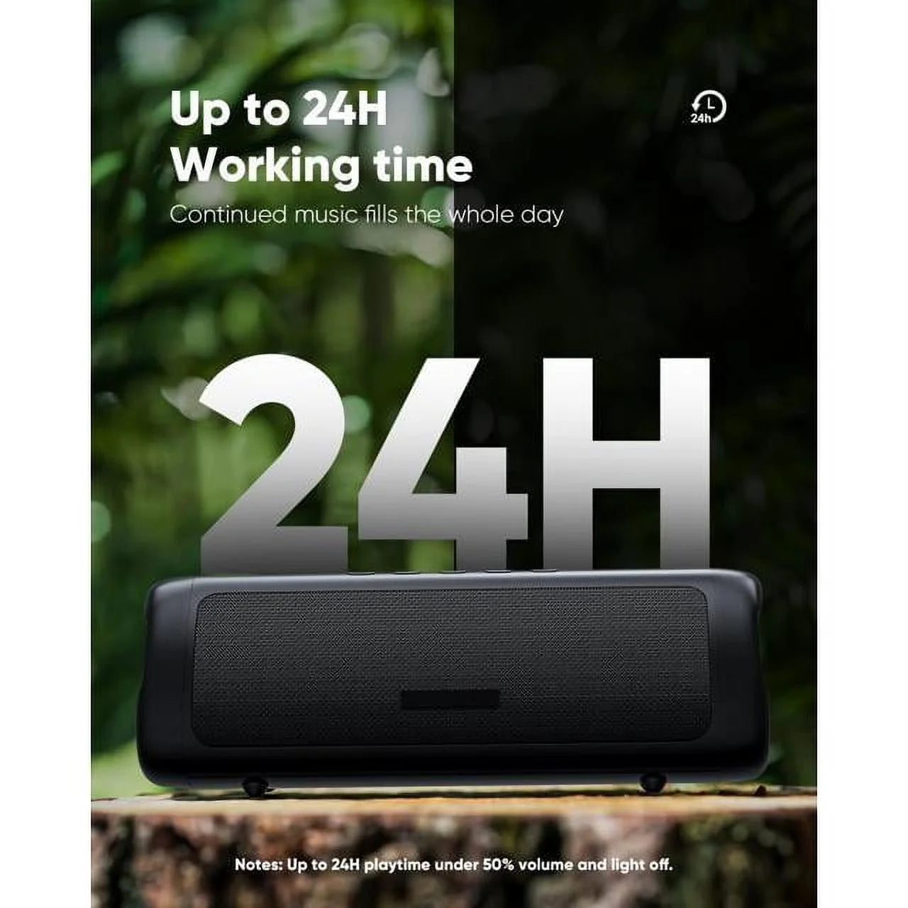 Portable Wireless Bluetooth Speaker, IPX5 Waterproof, 24H Playtime K7337