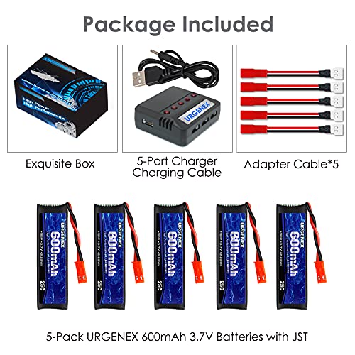 3.7V 600mAh Lipo Battery with JST Plug for RC Drone Quadcopter B963112