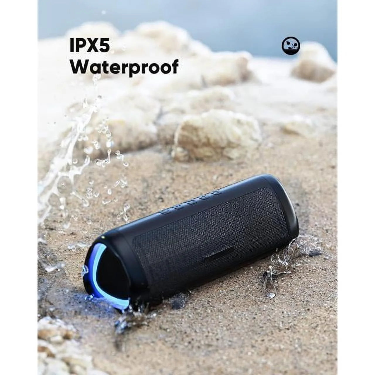 Portable Wireless Bluetooth Speaker, IPX5 Waterproof, 24H Playtime K7337