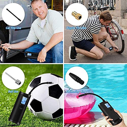 Mini Bike Tire Pump - 120PSI Portable Electric Bicycle Pump with Type-C Rechargeable Battery I70580