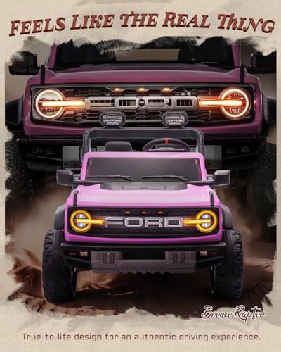 24V Ride on Car for Big Kids, 2 Seater with Remote Control, 4-Wheeler Suspension, 3 Speeds, LED Lights D981