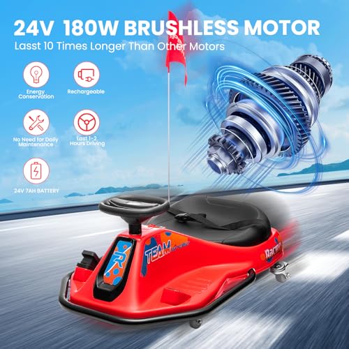 24V Electric Go Kart Drifting Car with 360° Rotation L71704