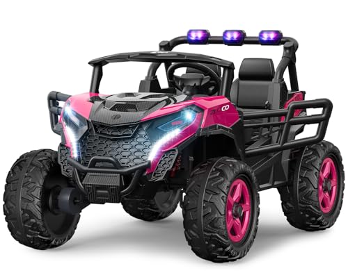 24V 2 Seater Ride on Car Truck, 4WD, Remote Control, Pink C7603