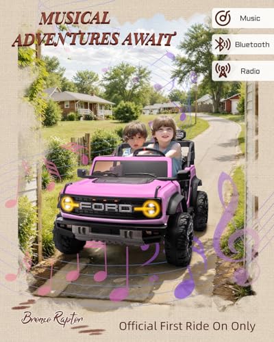 24V Ride on Car for Big Kids, 2 Seater with Remote Control, 4-Wheeler Suspension, 3 Speeds, LED Lights D981