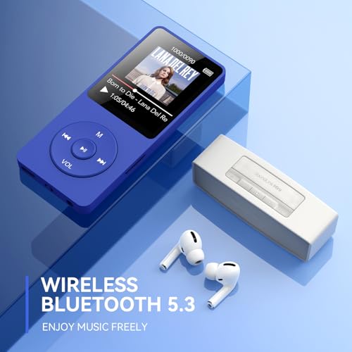 MP3 Player with Bluetooth 5.3, 1.8 Inch Screen, FM Radio, Voice Recorder O744186