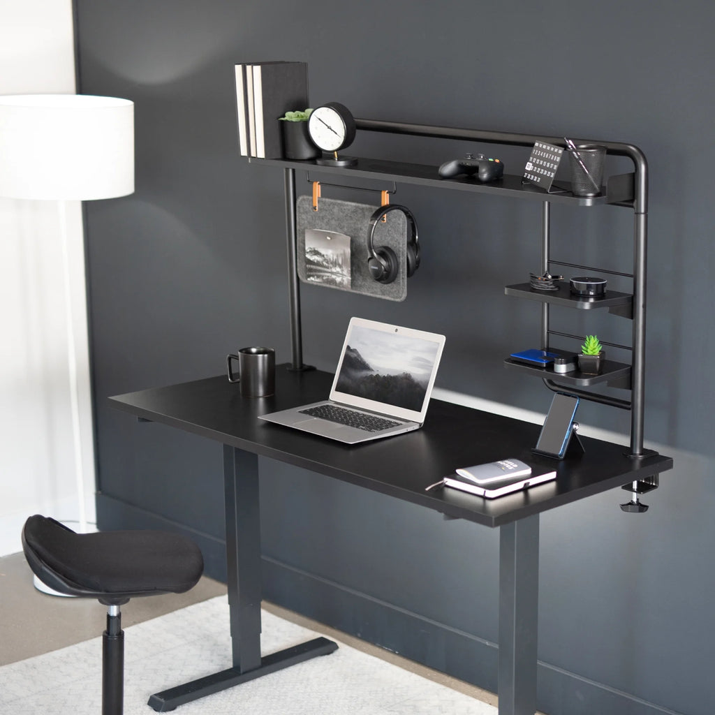 Clamp-on Desktop Shelving System with Magnetic Memo Board B139848