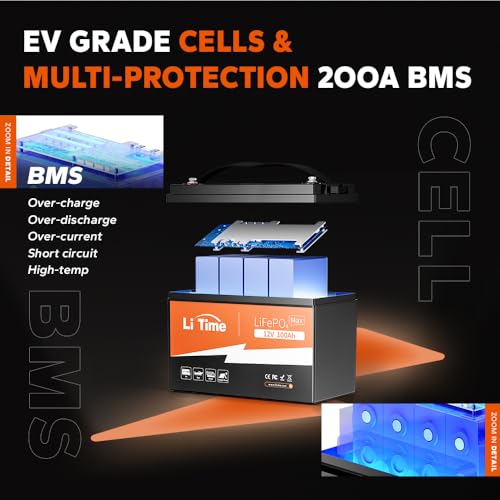 12V 100Ah LiFePO4 Battery with Built-in 100A BMS D2856