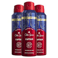 Old Spice Men's Body Spray Aluminum Free Captain, 5.1oz (Pack of 3)
