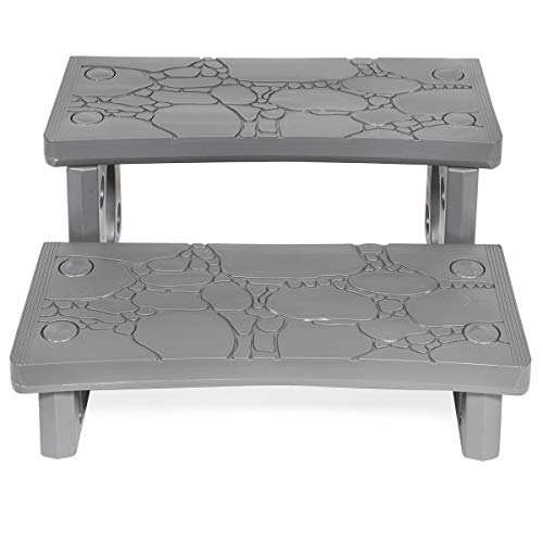 2-Step Spa Hot Tub Pool RV Deck Steps, Lightweight Sided Step K61240